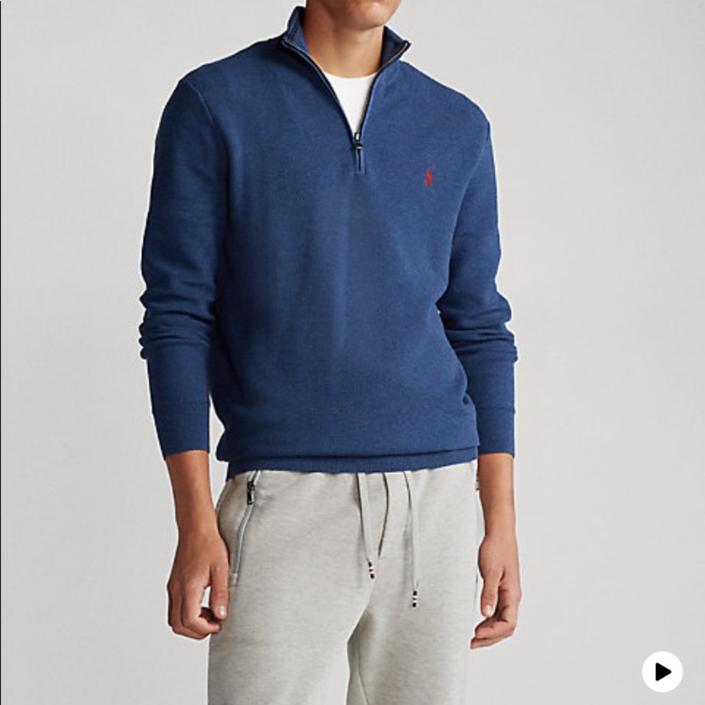 Navy half zip Ralph Lauren fleece